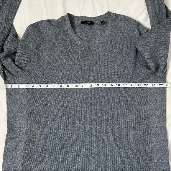 Vince Slim Fit Waffle Knit Long Sleeve Thermal Crewneck Shirt Size XL - Picture 8 of 10